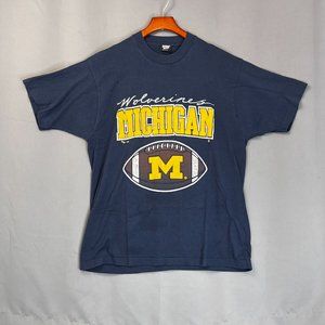 Vintage Michigan Wolverines Sz XL 1988 Tee Shirt Screen Star Tag Single Stitch